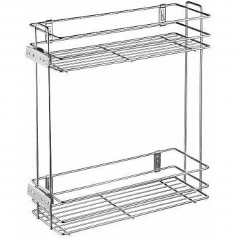 Карго двухуровневое, нижний монтаж к ящику, плавное закрывание, хром GTV KO-2002MD-CR