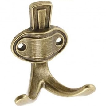 Крючок мебельный CORUNA, маленький, старое золото GTV WZ-CORUNA-M-04