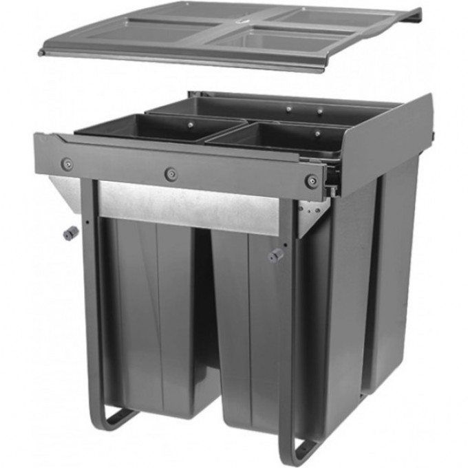 Сегрегатор для модуля 600мм, антрацит, с креплением фасада, с доводчиком GTV PB-45-MF342x17-60A